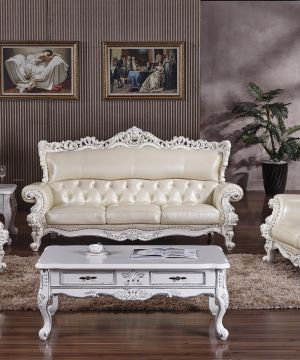 富贵奢华别墅白色美式沙发图片