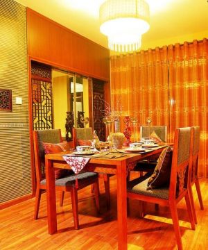 温馨东南亚餐厅家具装修效果图片