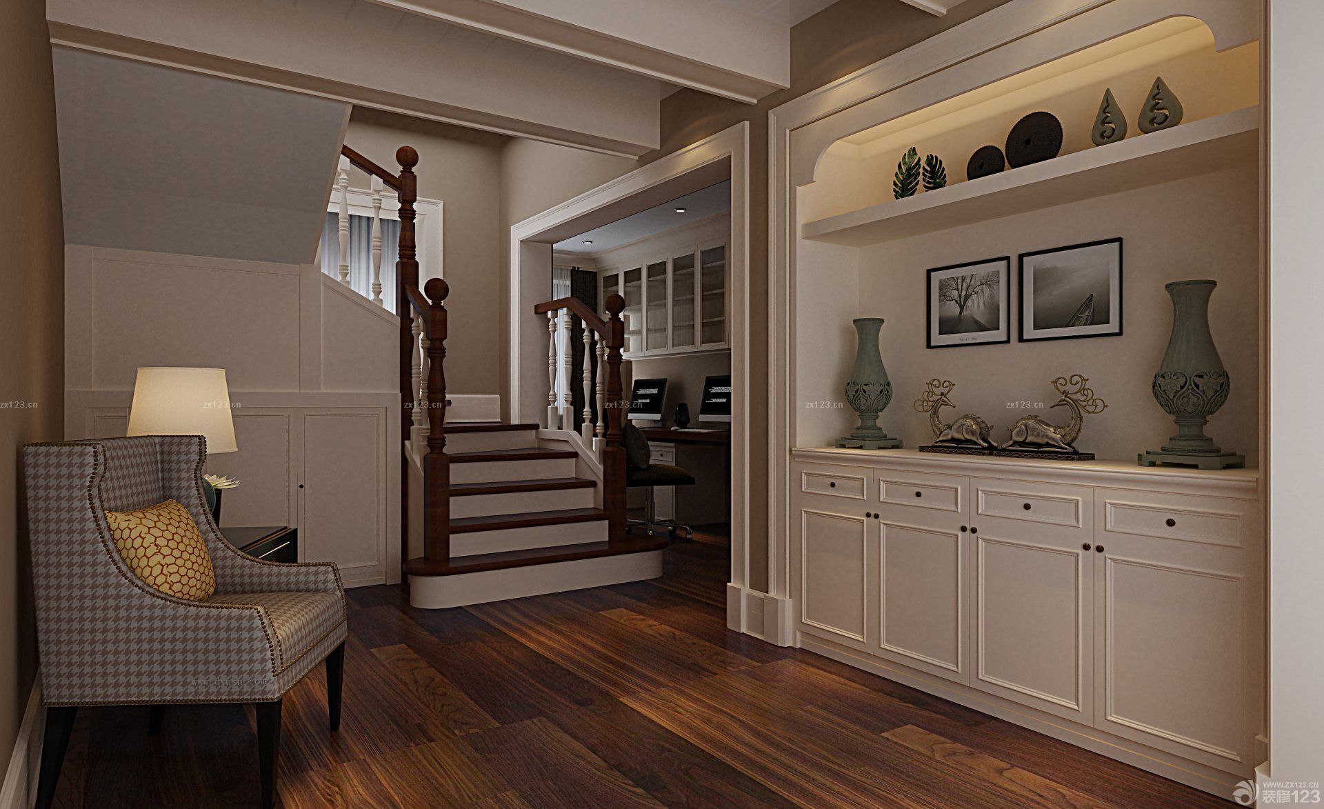 美式复式房装修设计效果图大全