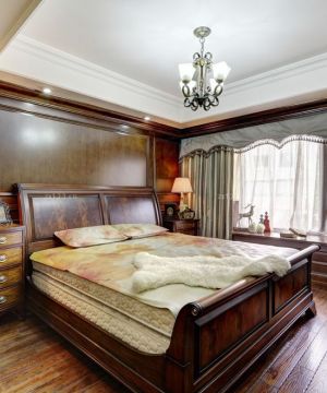 2023家装卧室美式双人床装修图片