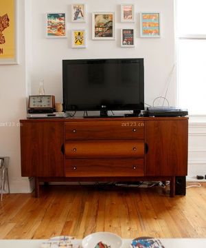 2023最新家庭装修美式实木电视柜图片大全