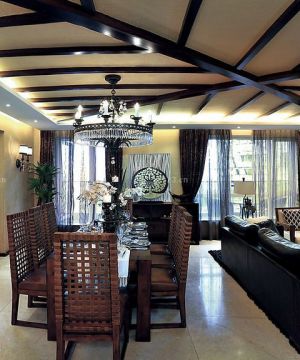 仿古东南亚风格餐厅家具装修设计图片欣赏