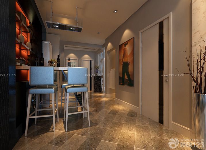 2025现代设计风格家庭吧台装修效果图片