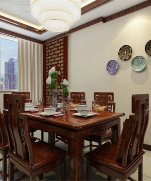 最新小户型东南亚餐厅家具仿古装修图片大全