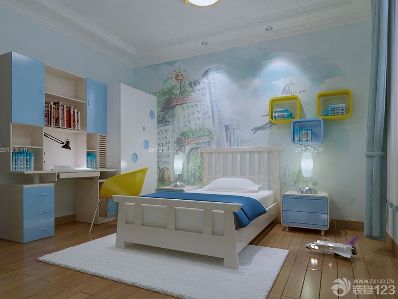 创意儿童房间现代风格颜色搭配效果图