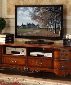 经典客厅美式实木电视柜装修图片大全