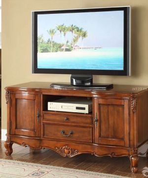 家装美式实木电视柜设计图片