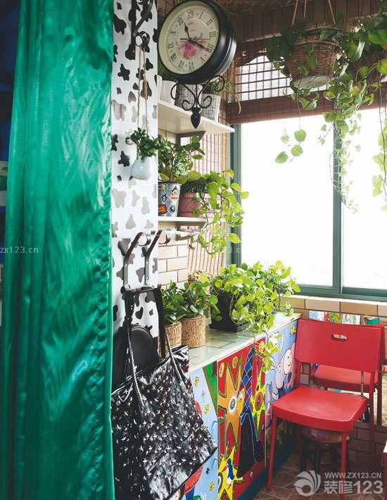 东南亚风格室内阳台装饰效果图片