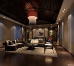 2025最新中式家装设计客厅装修样板房图片