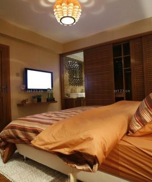 东南亚风格室内床装修装饰效果图片