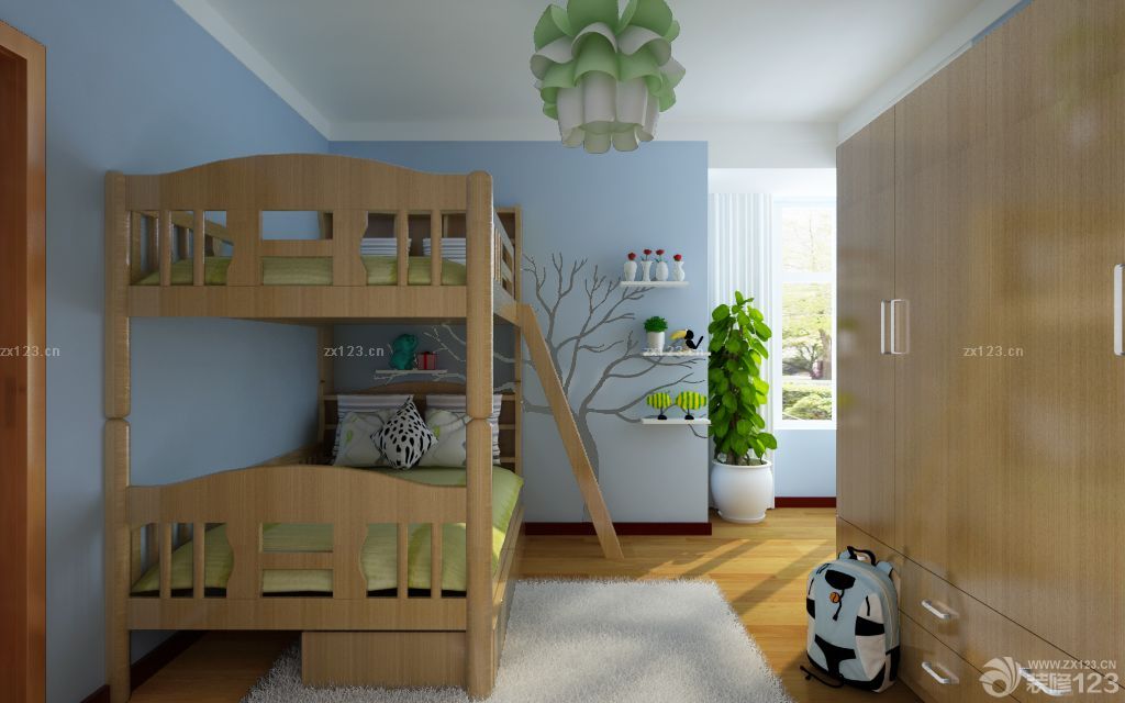 儿童房间设计新中式灯具效果图片