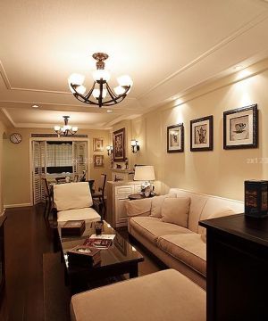 房屋客厅简欧风格沙发背景装修效果图片欣赏