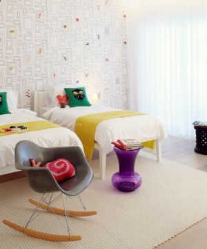儿童房现代美式家具装修图片