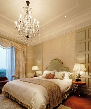 美式双人床卧室装修颜色效果图欣赏