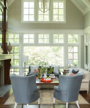 美式客厅单人沙发装修效果图大全2025图片