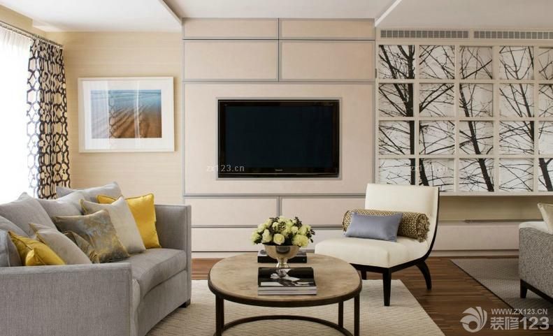 2025家装美式客厅电视背景墙图片大全