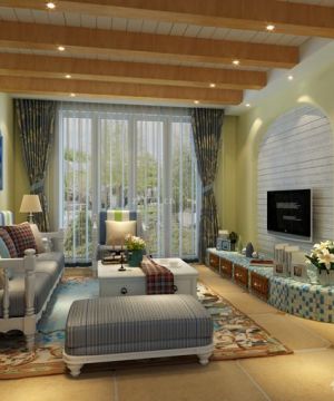 最新地中海风格家装客厅设计效果图欣赏
