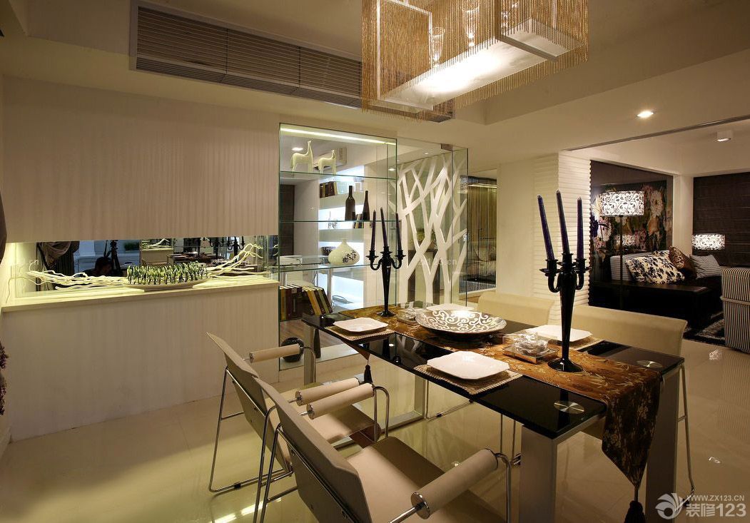 家装厨房餐厅酒柜隔断效果图欣赏