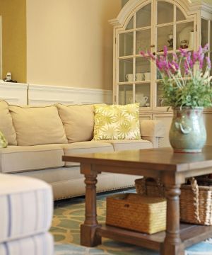 温馨家装客厅美式田园风格沙发效果图