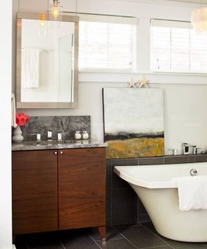 最新美式住宅浴室装修设计实景图