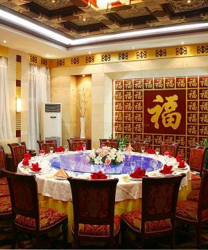 2025中式风格餐厅包房装修图