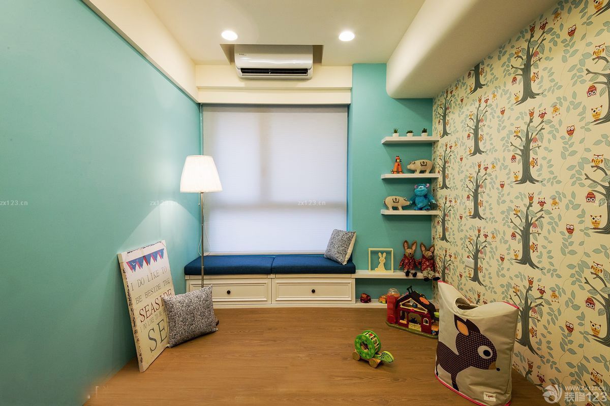 2025清新美式乡村风格家装儿童房壁纸图片