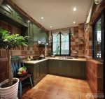 半敞开式厨房美式橱柜装修图片欣赏