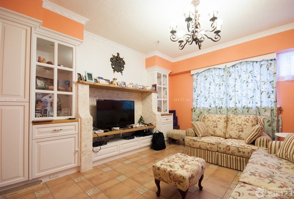 精品美式小户型田园装修效果图片