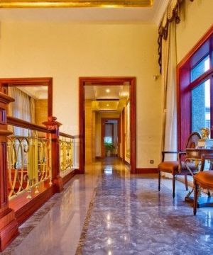 家庭走廊美式休闲椅装修效果图欣赏