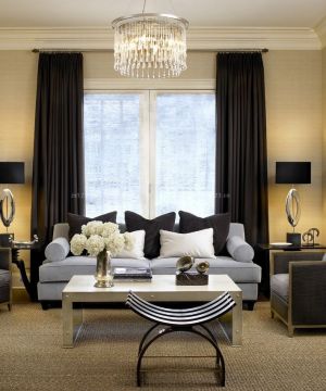 2023最新房屋客厅美式单人沙发装修图片