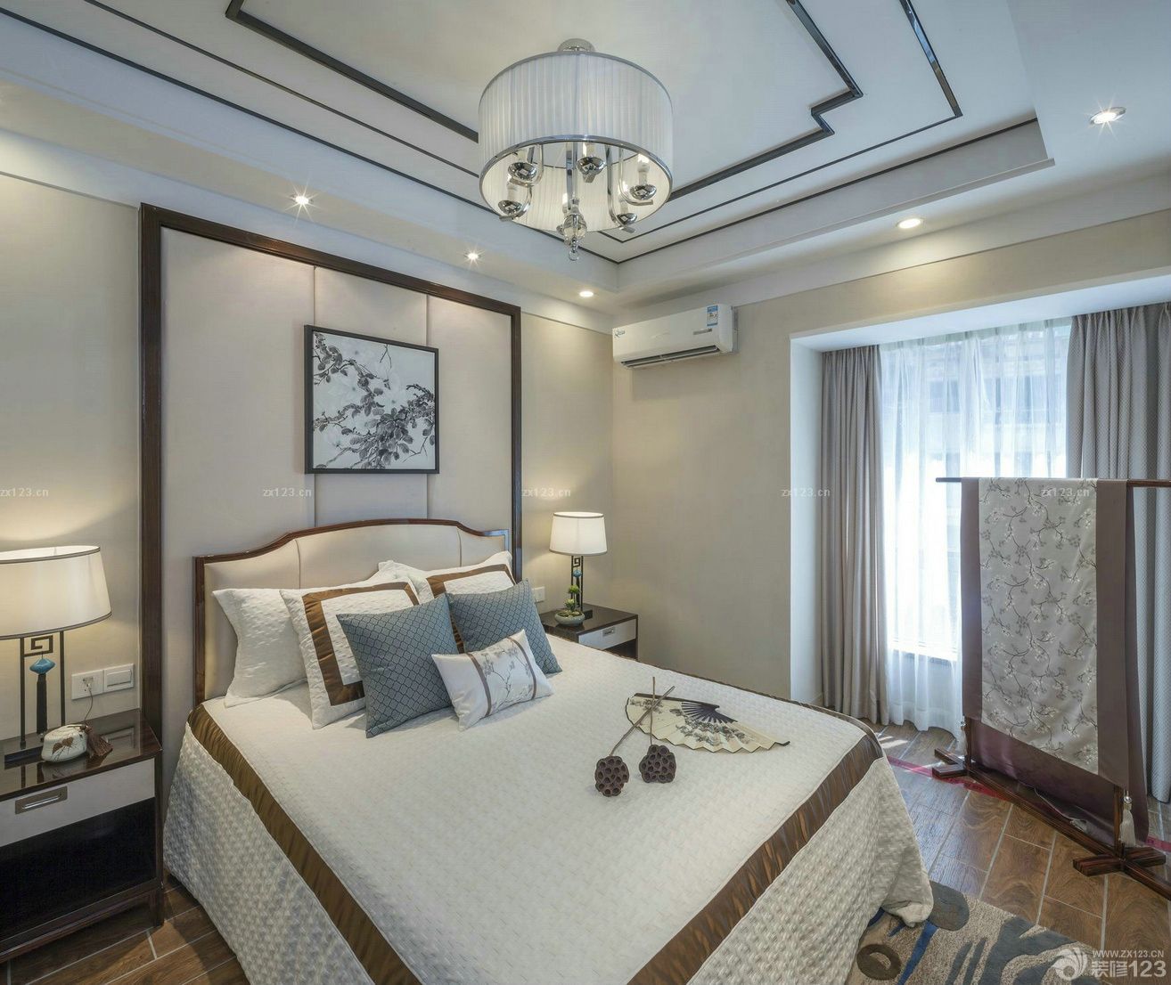 家庭卧室新中式风格家具装修图片欣赏