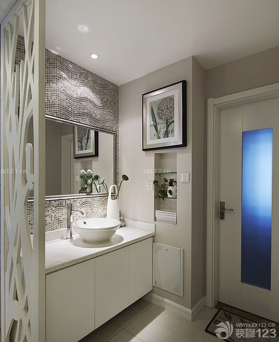 最新简约欧式风格卫生间洗手盆图片大全