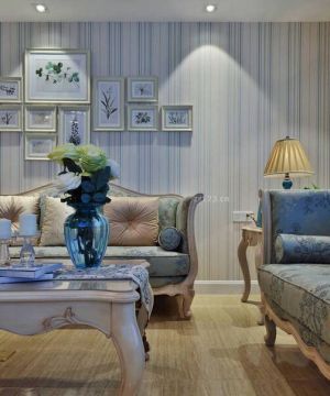 美式家居装修风格客厅装修实景图大全