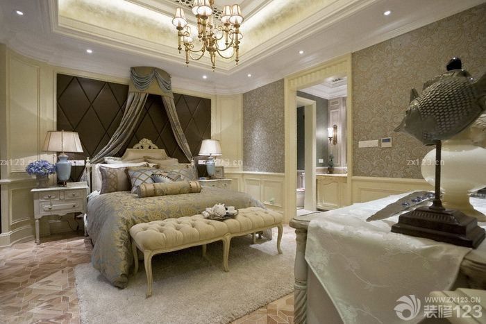 2025古典美式卧室家具装修效果图欣赏