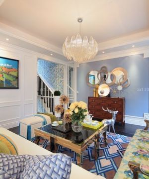 2025最新客厅美式沙发装修案例