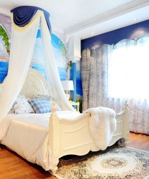 地中海风格10平方米儿童房卧室装修实景图欣赏