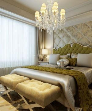 欧式样板房卧室装修设计效果图