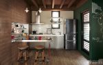 2023最新家装现代风格开放式厨房吧台装修图