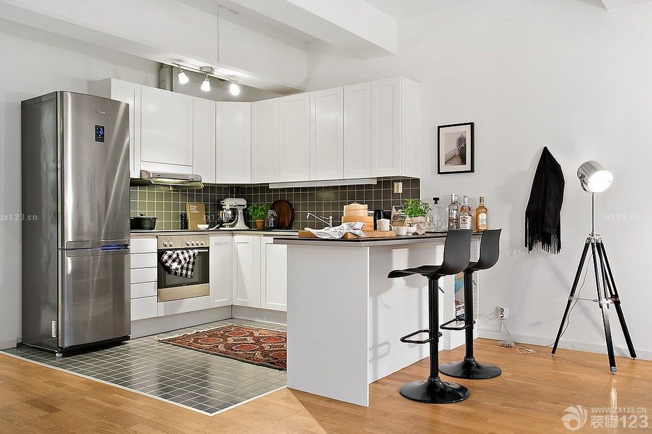 北欧风格开放式厨房吧台装修效果图片大全