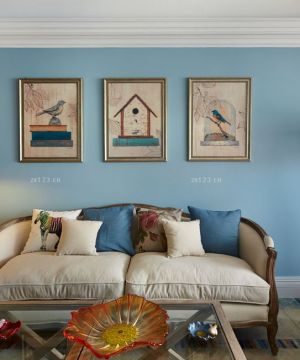 美式现代风格客厅装修实景图大全2025