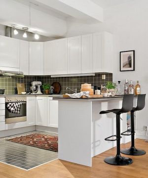北欧风格开放式厨房吧台装修效果图片大全