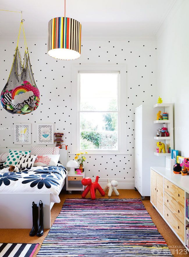 创意儿童房间现代风格地毯设计效果图