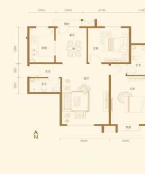 2023经典两室两厅两卫户型图