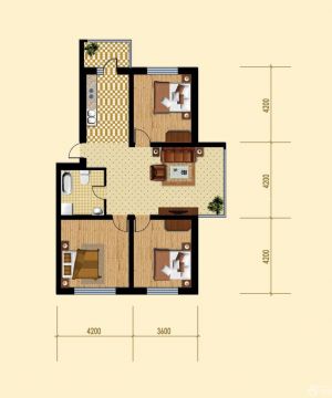 2023三室一厅一卫户型图