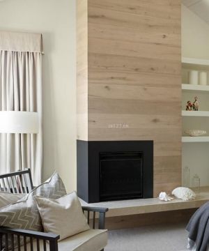 最新美式住宅实木墙面设计效果图片