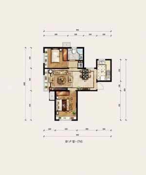 2023精品两室两厅一卫户型图大全