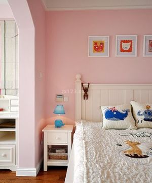 家装儿童房床头背景墙装修图片