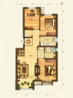 2025家装三室两厅一卫户型图片