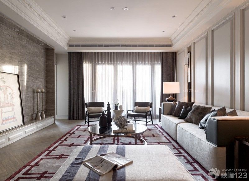 美式家居不吊顶的客厅装修图片大全