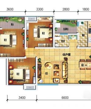 2023新房三室一厅平面图